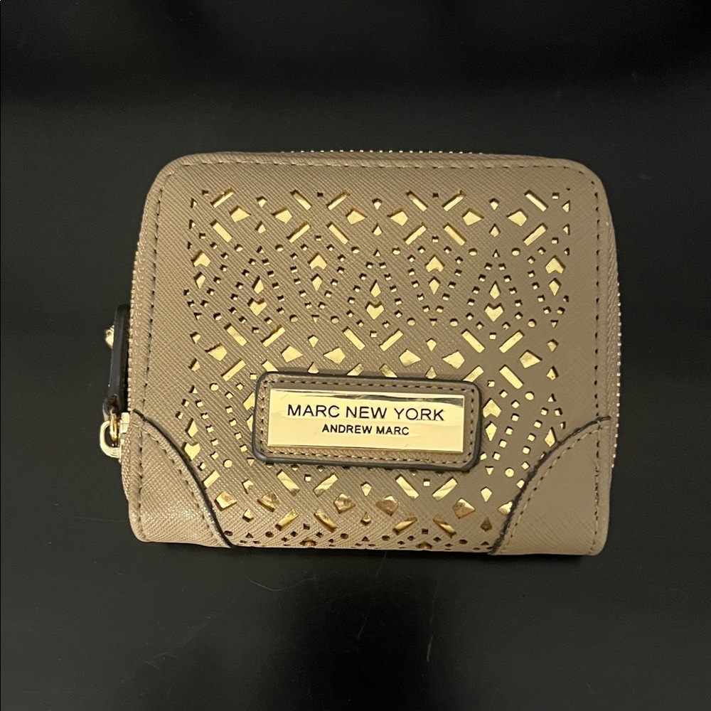 Marc New York Laser-Cut Brown Wallet
